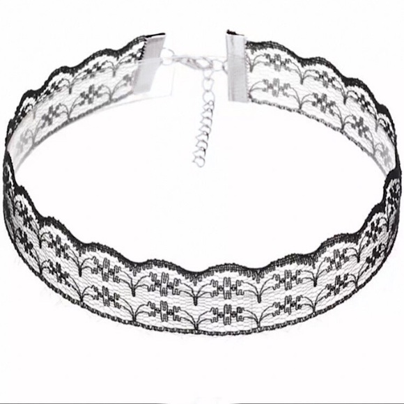 🔵𝟲𝟱%𝗢𝗙𝗙 𝗯𝘂𝗻𝗱𝗹𝗲𝘀 𝟯+🔵 NEW Black Lace Sheer Choker - Picture 8 of 11
